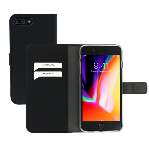 Mobiparts Saffiano Wallet Case Apple iPhone 7 Plus, iPhone 8 Plus Black