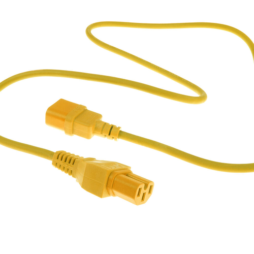 ACT Netsnoer C14 - C15 geel 1.5 m, afbeelding 2