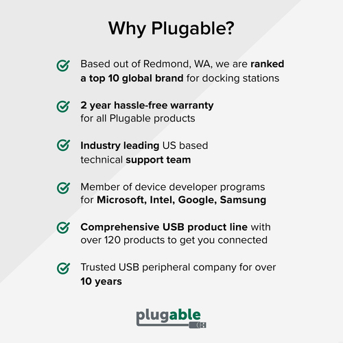 Plugable Technologies TBT3-UDC3 laptop dock/port replicator Docking Thunderbolt 3 Black – image 8