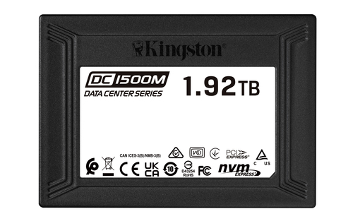 Kingston Technology DC1500M U.2 Entreprise 1,92 TB PCI Express 3.0 NVMe 3D TLC