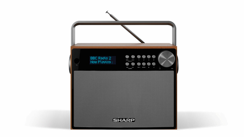 Sharp DR-P350 radio Portable Digital Black, Wood