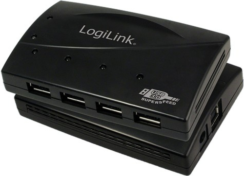 LogiLink UA0091 interface hub 5000 Mbit/s Black