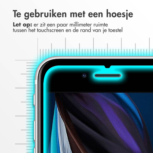 Accezz Gehard Glas Screenprotector iPhone SE (2022/2020), afbeelding 3