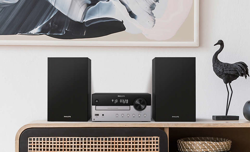 Philips TAM4205 Microcadena de música para uso doméstico 60 W Negro, Plata
