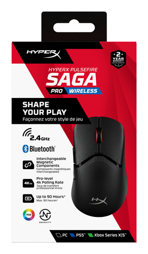 HyperX Pulsefire Saga Pro Rgb Wireless Gaming Mouse, New - image 1
