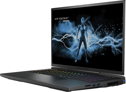 ERAZER Beast X40 Intel® Core™ i9 i9-13900HX Ноутбук 43,2 cm (17") Quad HD+ 32 GB DDR5-SDRAM 1 TB Твердотельный накопитель (SSD) NVIDIA GeForce RTX 4080 Wi-Fi 6 (802.11ax) Windows 11 Home Черный QWERTY Американский английский