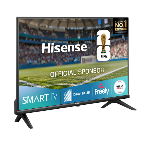 32" Hisense A4Q LED HD Ready Hdr Smart TV with Freely - 32A4QTUK, Black - image 3