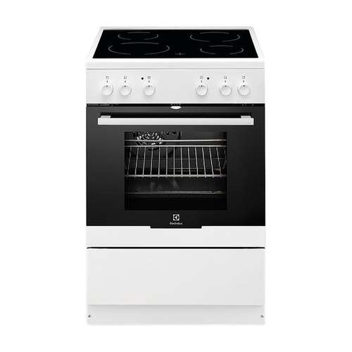 Electrolux EKC60310JW Freestanding cooker Electric Ceramic hob Black, White