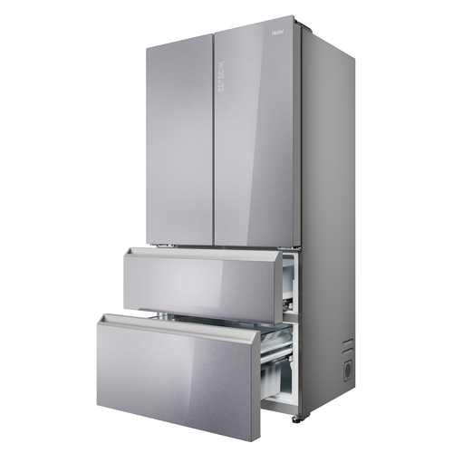Haier Series 7 HFR79F19EFGK Fridge Freezer - Sapphire Glass, Silver/Grey - image 7