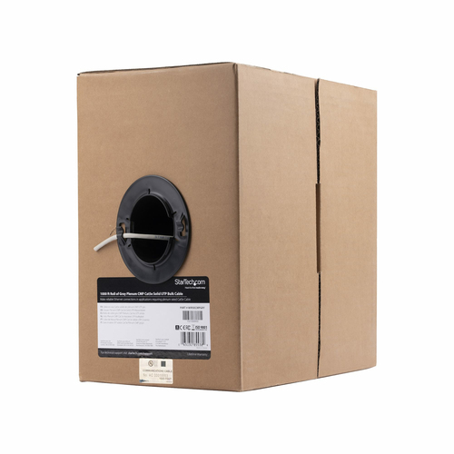 1000 FT. GRAY UTP CAT5E CABLE FOR 1000 MBPS NETWORKS - HIGH-QUALITY COPPER CONDU