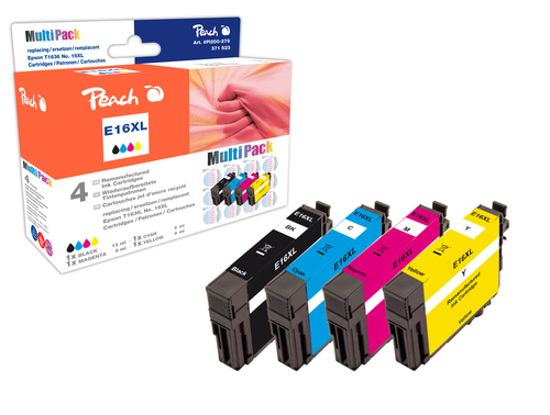 Peach PI200-278 ink cartridge 4 pc(s) Compatible Black, Cyan, Magenta, Yellow