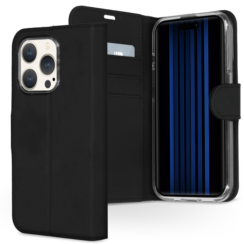 Accezz Wallet Softcase Bookcase iPhone 15 Pro Telefoonhoesje Zwart