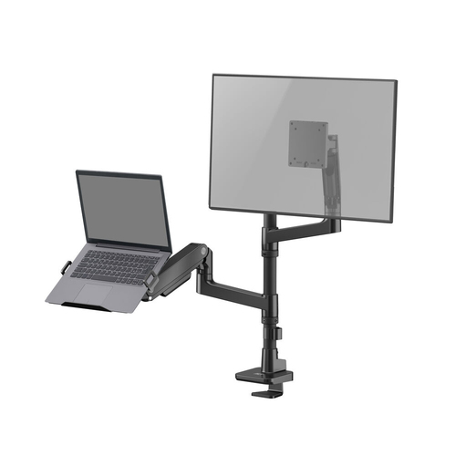 ACT AC8341 Monitorhalterung 49 Zoll mit Gasdruckfeder für 1 Monitor inklusive Laptophalterung – Foto 4 von 8