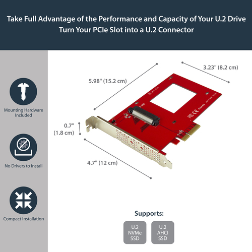 StarTech.com U.2 to PCIe Adapter for – image 6