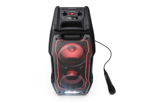 Sharp PS-931 180W Xparty Sing Party Speaker with Bluetooth in Black Black - image 2