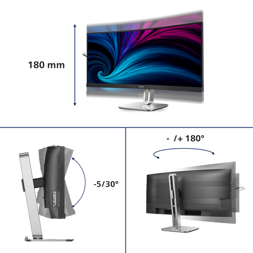 Philips 5000 series 34B2U5900C/00 pantalla para PC 86,4 cm (34") 5120 x 2160 Pixeles WUHD LCD Gris