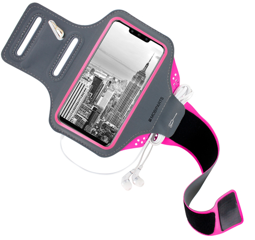 Mobiparts Comfort Fit Sport Armband Huawei Mate 20 Lite Neon Pink – image 2