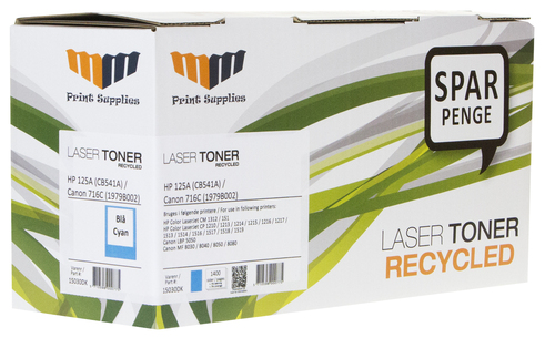 MM Cyan Laser Toner - HP 125A (CB541A) / Canon 716C (1979B002) - For HP Color LaserJet / Canon LBP & MF – image 2