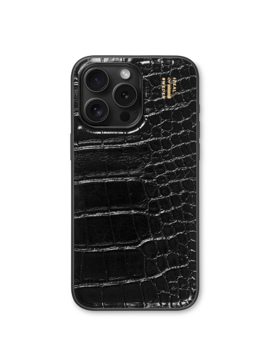 iDeal of Sweden Vegan Leather Case MagSafe iPhone 14 Pro Max Black Croco
