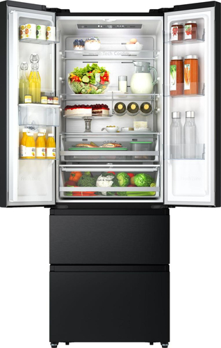 Hisense PureFlat RF632N4WFE Total No Frost Multi-door American Fridge Freezer - Black / Stainless Steel - E Rated, Black - image 4