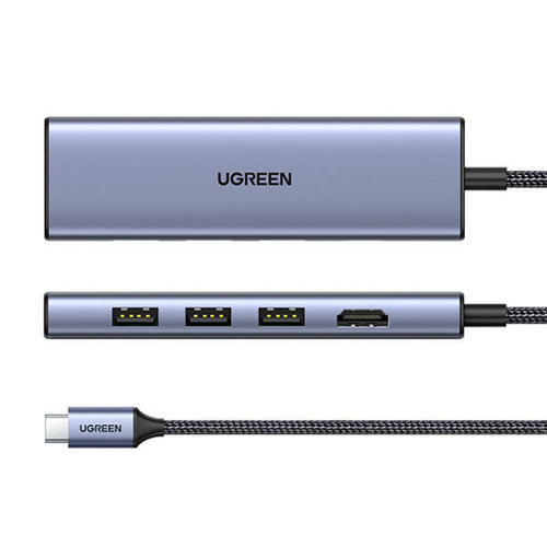 HUB USB-C Docking Station 6 en 1 HDMI 4K30Hz 3 Puertos USB 30 Lector Tarjeta SD Micro SD TF Uso Simultáneo Chip de Última Generación Potente Disipación de Calor Caja de Aluminio 20956A - 20956A