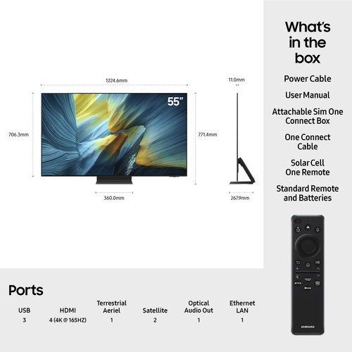 55" Samsung S95F OLED Glare Free 4K Vision AI Smart TV 2025 - QE55S95F, Black - image 6
