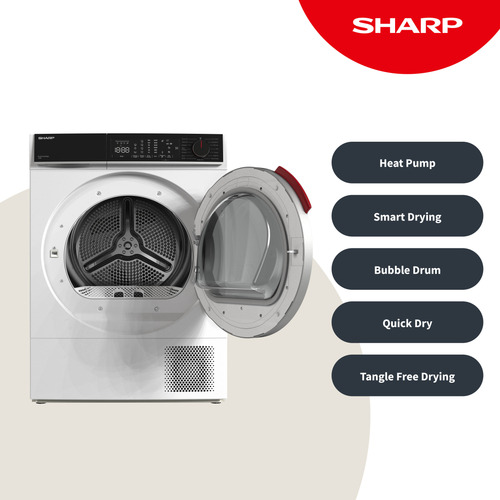 Sharp KD-NHL2S9GWE-EN tumble dryer Freestanding Front-load – image 3