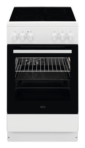 AEG CCB54091BW Freestanding cooker Electric Zone induction hob Black, White