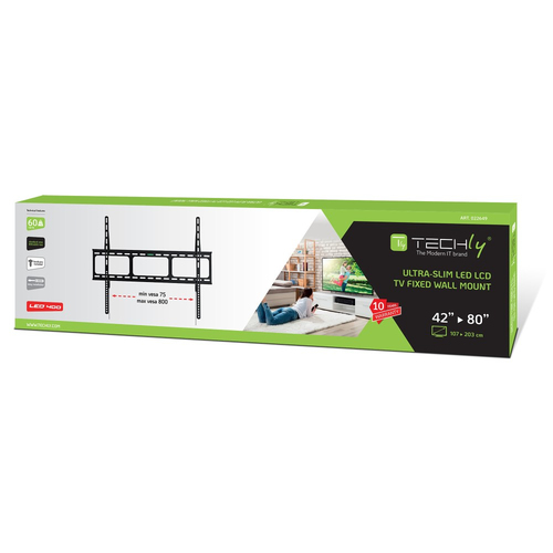 Techly ICA-PLB 860 soporte para TV 2,03 m (80") Negro