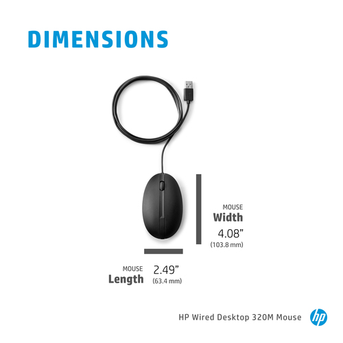 HP Wired 320M Mouse – image 4