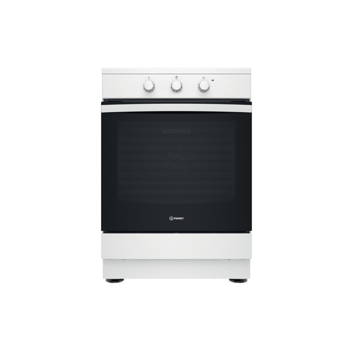 Indesit IS67IQ5PCW Freestanding cooker Electric Zone induction hob Black, White