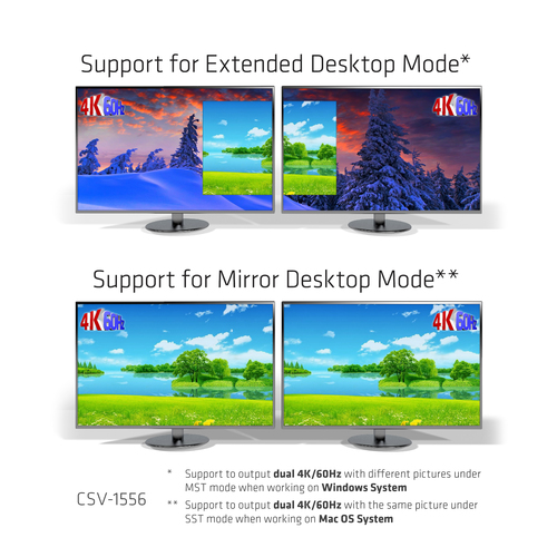 CLUB3D USB Type C MST Hub to Dual HDMI 4K60Hz M/F – image 6