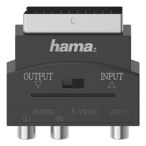 Hama 00305018 видео кабель адаптер SCART (21-pin) 3 x RCA + S-Video Черный