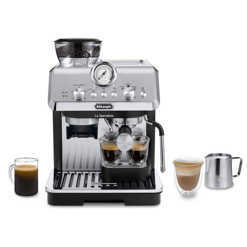 Delonghi Bean to Cup Manual Coffee Machine, La Specialista Arte in Silver Silver - image 1