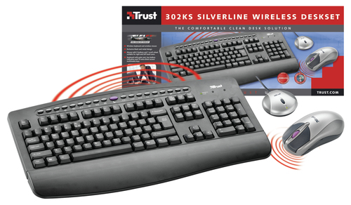 Trust Toetsenbord en muis Silverline klaviatuur Raadioside
