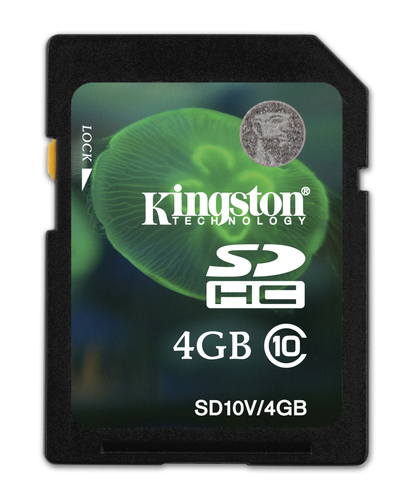 Kingston Technology SD10V/4GB memory card SDHC Flash Class 10