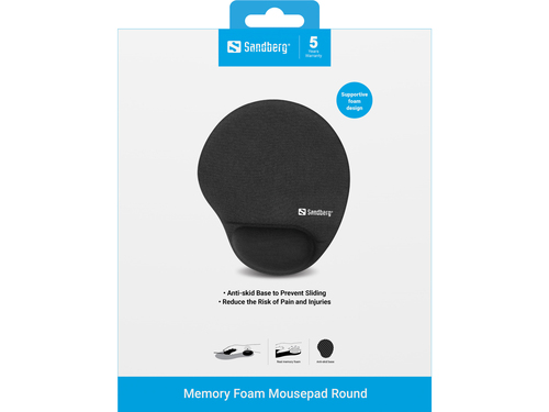 Sandberg Memory Foam Mousepad Round,, afbeelding 2