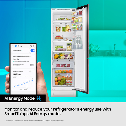 Samsung BRR29600EWW 178cm Integrated In Column SpaceMax Larder Fridge - image 5