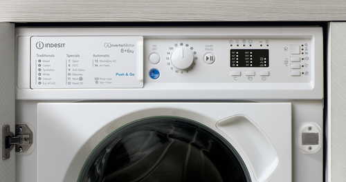 Indesit BIWDIL861485UK Integrated 8Kg/6Kg Washer Dryer with 1400 rpm - White - D Rated [Wash&Dry], B Rated [Wash Only], White - image 6