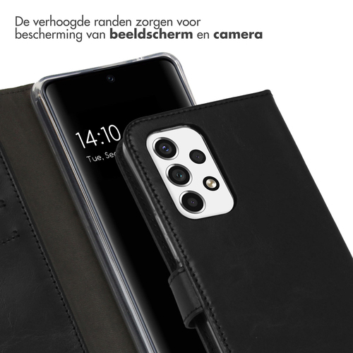 Selencia Echt Lederen Bookcase Samsung Galaxy A53 - Zwart, afbeelding 4