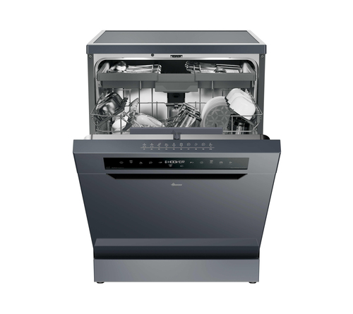 Hoover H-Dish 700 HF 4A4S3PSA-80 Wifi Connected Full Size Dishwasher - Anthracite - A Rated, Grey - image 2