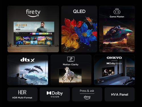 65" Tcl T6C Qled 4K Hdr Smart Fire TV with Freely - 65T6C-UK, Black - image 4