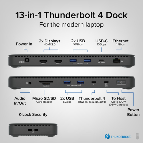 Plugable Technologies Thunderbolt 4 Dock with – image 2