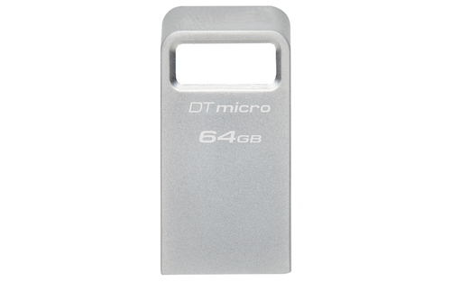 Kingston Technology DataTraveler Micro USB флеш накопитель 64 GB USB тип-A 3.2 Gen 1 (3.1 Gen 1) Серебристый