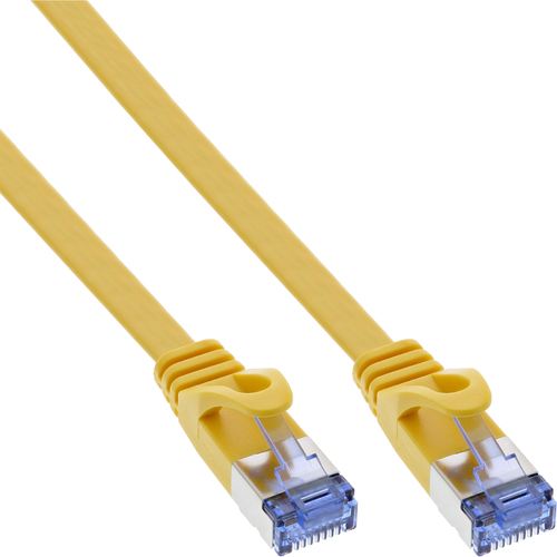 Product image: InLine Flat patch cable, U/FTP, Cat.6A, yellow, 3m