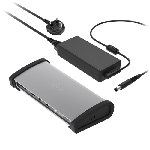 j5create JTD562-FN док-станция для ноутбука Проводная Thunderbolt 4 Серый