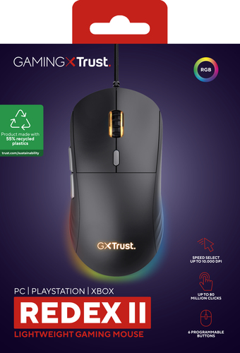 Trust GXT 925 REDEX II Gaming Mouse Muis Zwart, afbeelding 8