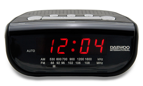 Daewoo DCR-26 radio Clock Analog Black