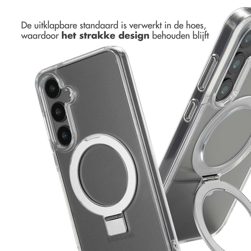 Accezz Ring Stand Backcover met MagSafe Samsung Galaxy S24 Plus - Transparant, afbeelding 6