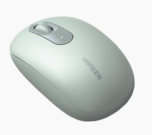 90672 Mouse Inalámbrico 24G 800/1200/1600/2400 DPI / Función de 3 botones / Alcance 10m / Silencioso / Ergonómico / Anti-caída y Anti-interferencias / Color Verde / Batería Alcalina AA incluida 90672